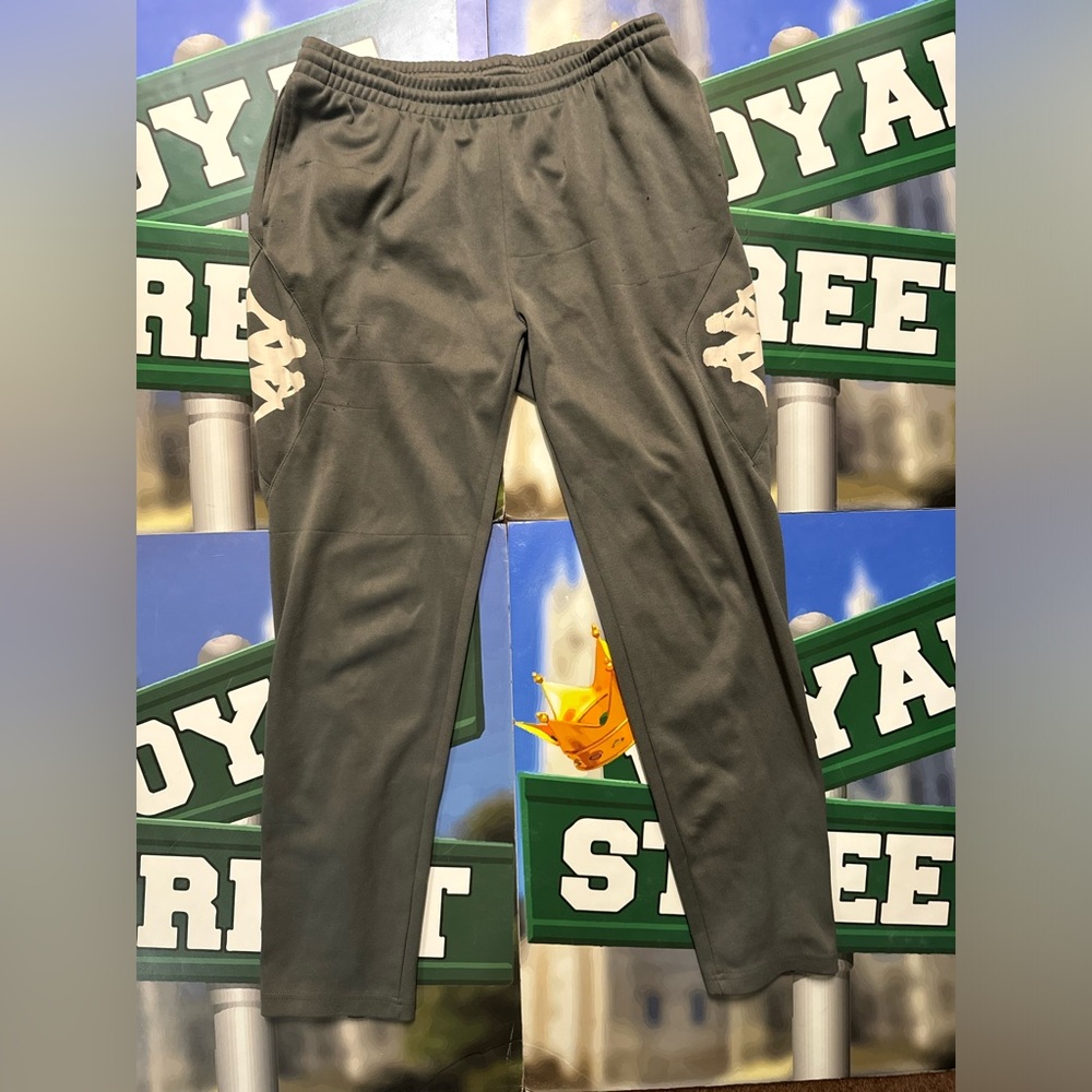 Kappa Gray Joggers with Subtle White Details